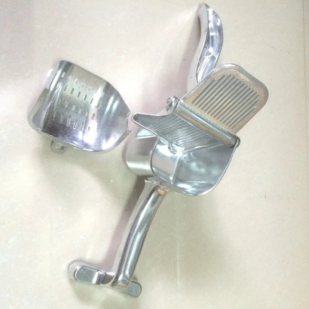 Silver heavy duty aluminium and steel lemon squeezer with large bowl