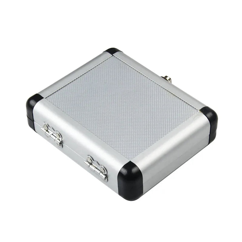 Gold aluminium engineering marking-out box with steel opening mechanism