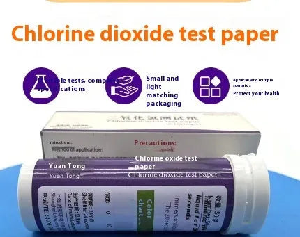 Chlorine dioxide test paper bottle with 50 pieces for waste water concentration detection 0-1000mg/L