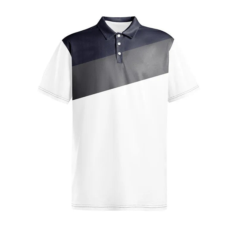 Men's loose fit short sleeve T-shirt with 3D digital printing in LM-PL047 colour pattern