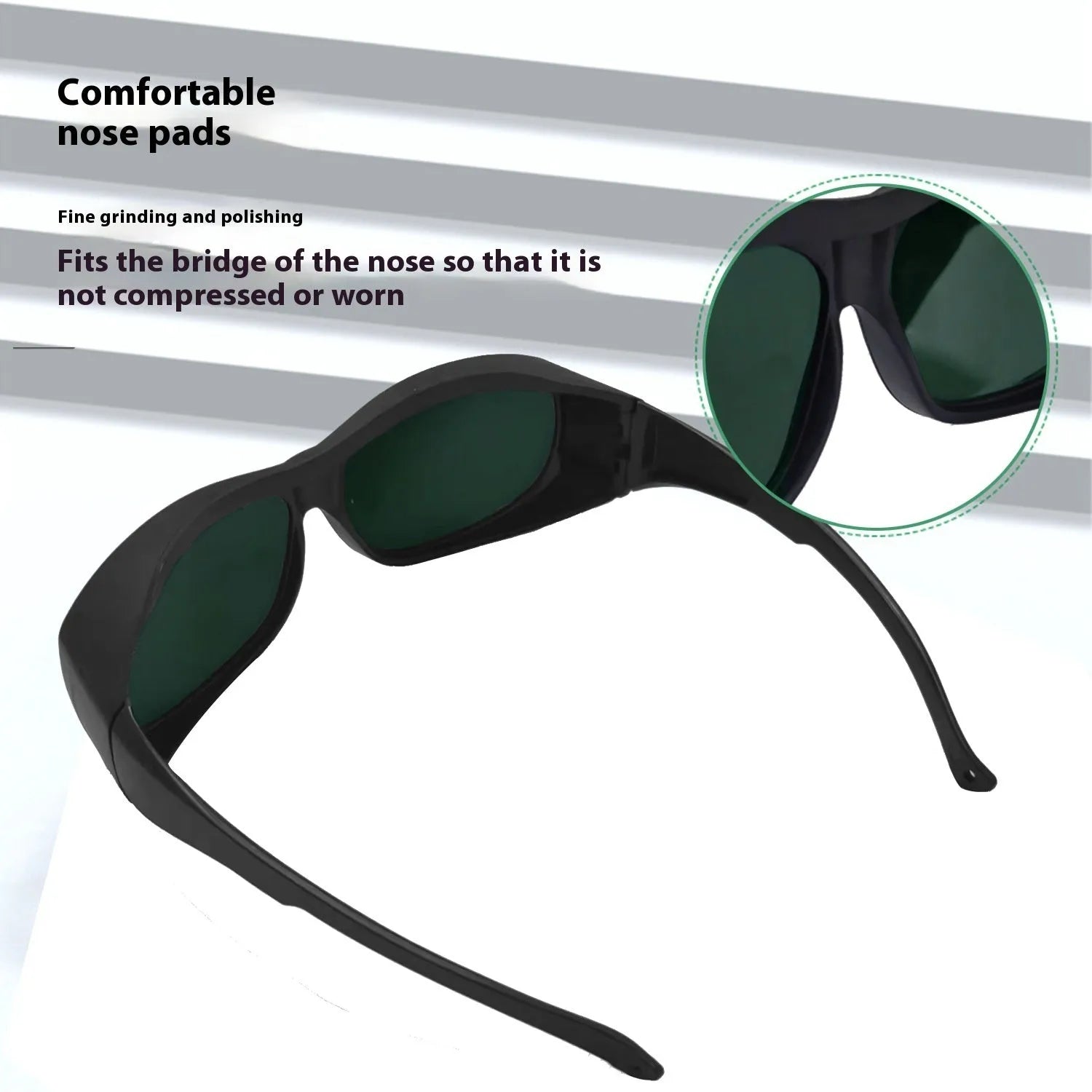 200-2000nm wavelength laser welding protection goggles with polycarbonate construction and protective cloth