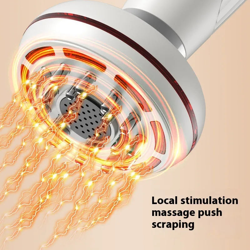 Electric full body heating massage instrument meridian brush with vibration hot compress 1800mAh battery continuously variable speed plastic stainless steel