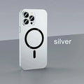 Aluminium alloy magnetic phone case showing dark purple colour with nickel piece and lens protection design