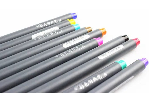 10-piece pack of 0.38mm hook line drawing pens for technical marking applications