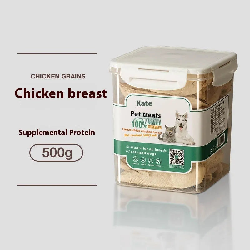 500g bag or can of high-grade chicken freeze-dried nuggets cat treats