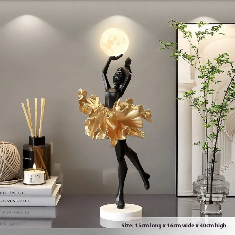 Small modern night lamp ornament in resin with USB cable