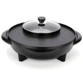 Black Korean-style electric multifunction cooking pot with 5L capacity and control panel