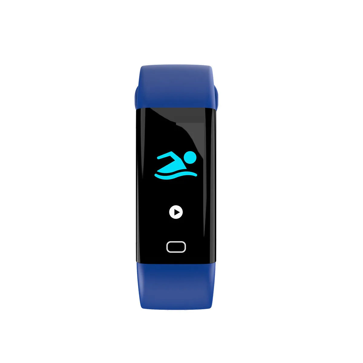 Smart band with large OLED screen and interchangeable coloured straps for fitness tracking