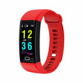 Smart band with large OLED screen and interchangeable coloured straps for fitness tracking