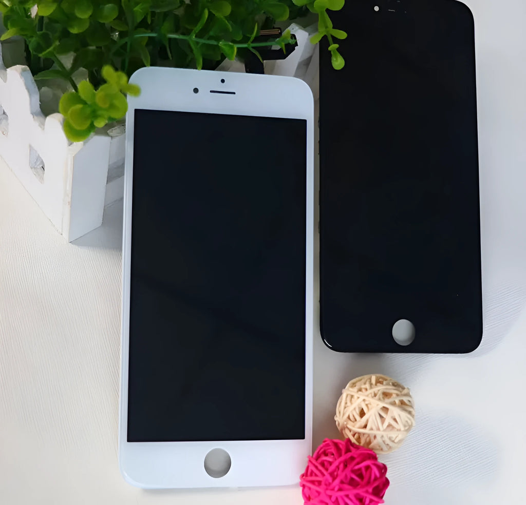 iPhone LCD touch screen replacement part showing display and connector