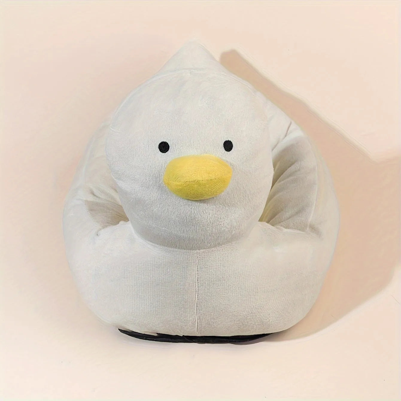 Blue duck-shaped pet bed sofa with soft polyester filling and raised edges