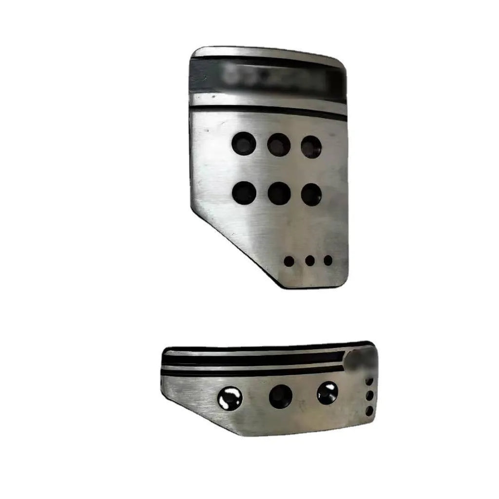 Aluminium alloy manual transmission car pedal set with brake accelerator clutch pedals in black or grey