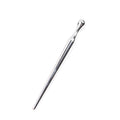 Silver stainless steel urethral plug stick with round beads and flared safety base