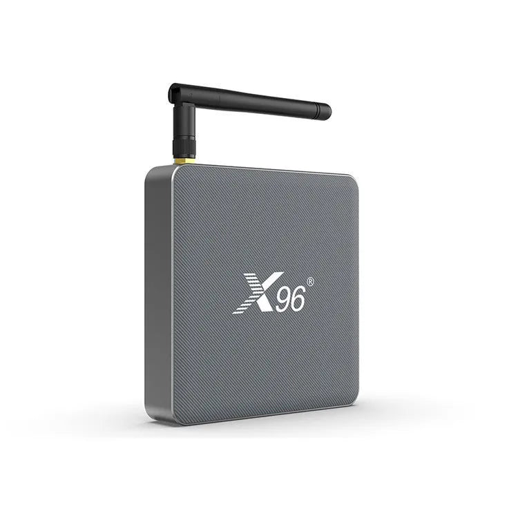 Android Smart Voice Set-top Box with remote control, HDMI cable, and power adapter.