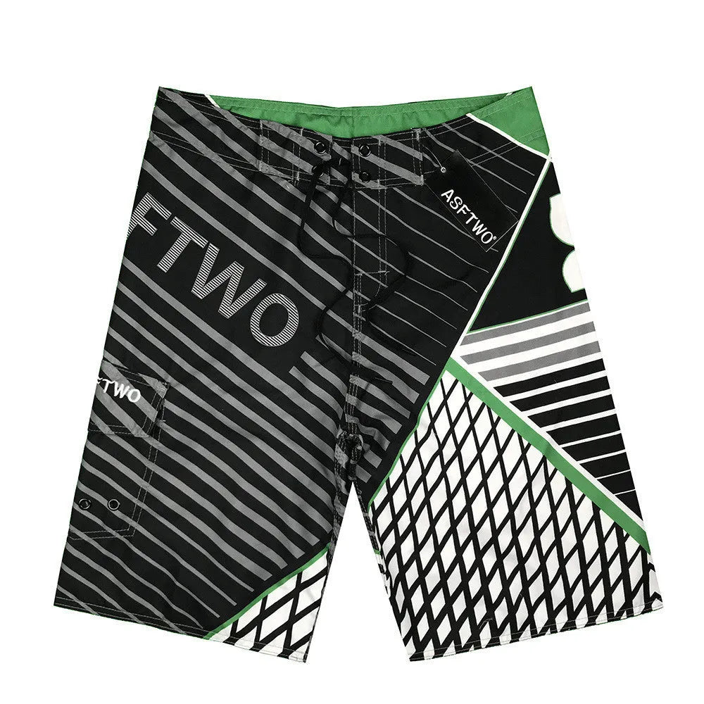 Quick-drying unisex surf pants in polyester fibre, available in blue, green, red, sizes 30-38
