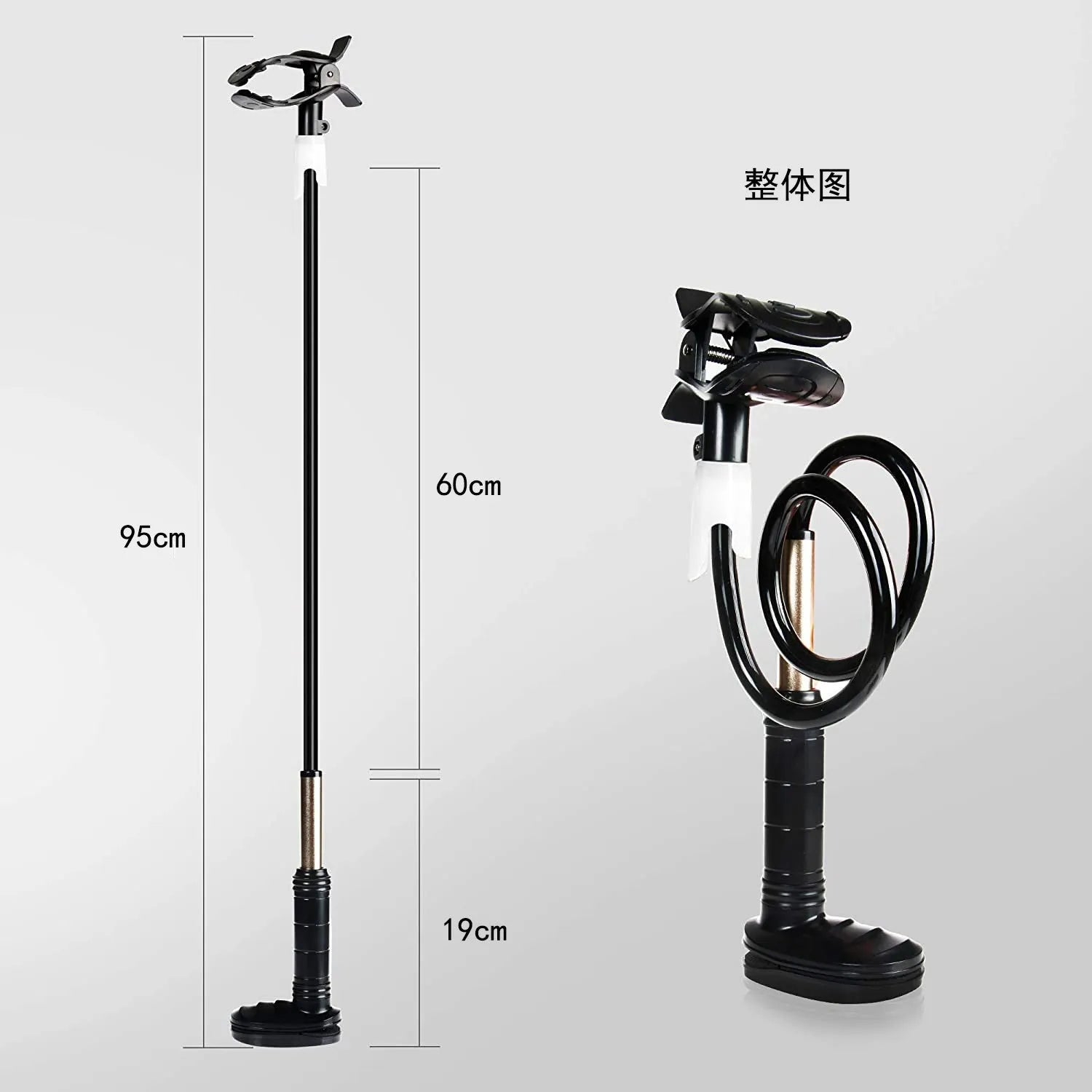 Aluminium alloy ventilator hose bracket measuring 95cm length for medical tubing organisation