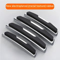 Four black silicone car door bumper strips for edge protection