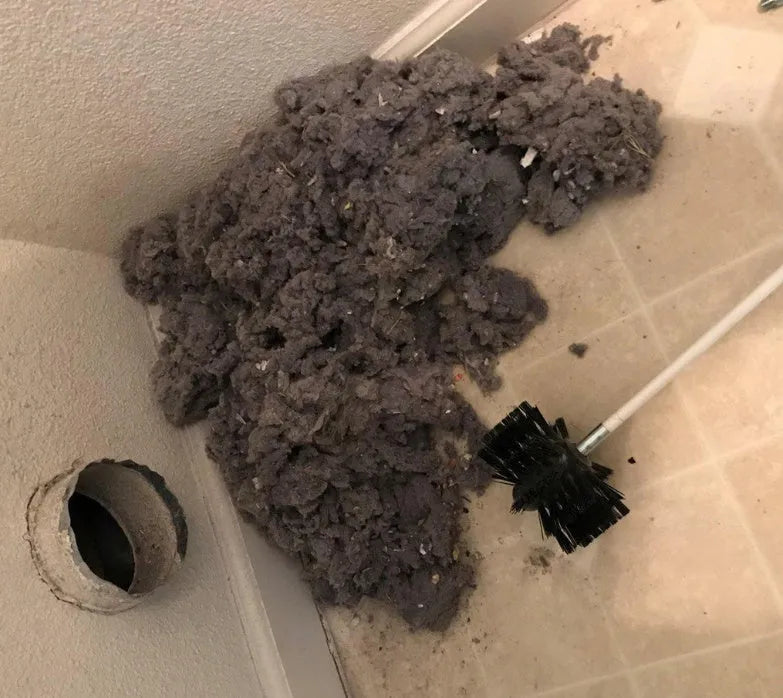 Flexible dryer pipe cleaning brush with nylon brush wire for chimney and ventilation system cleaning