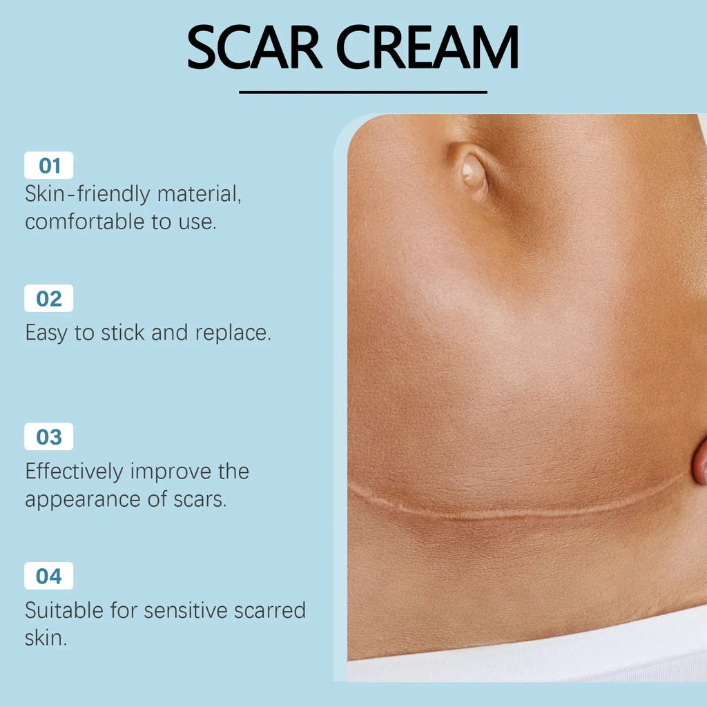 One roll of silicone scar patch with mint leaf extract gel for scar management