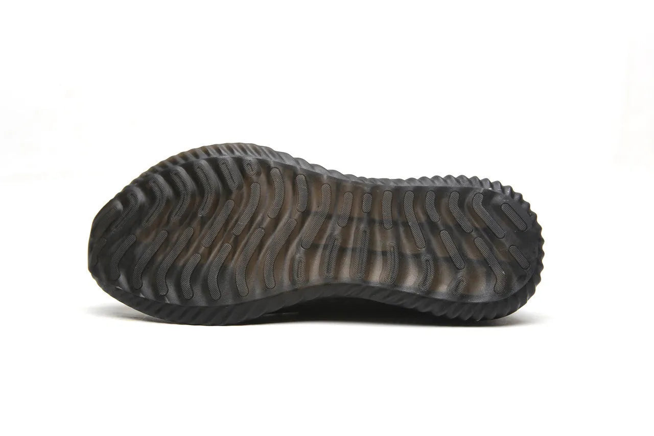 Men's black safety work shoes with steel toe cap on a grey background