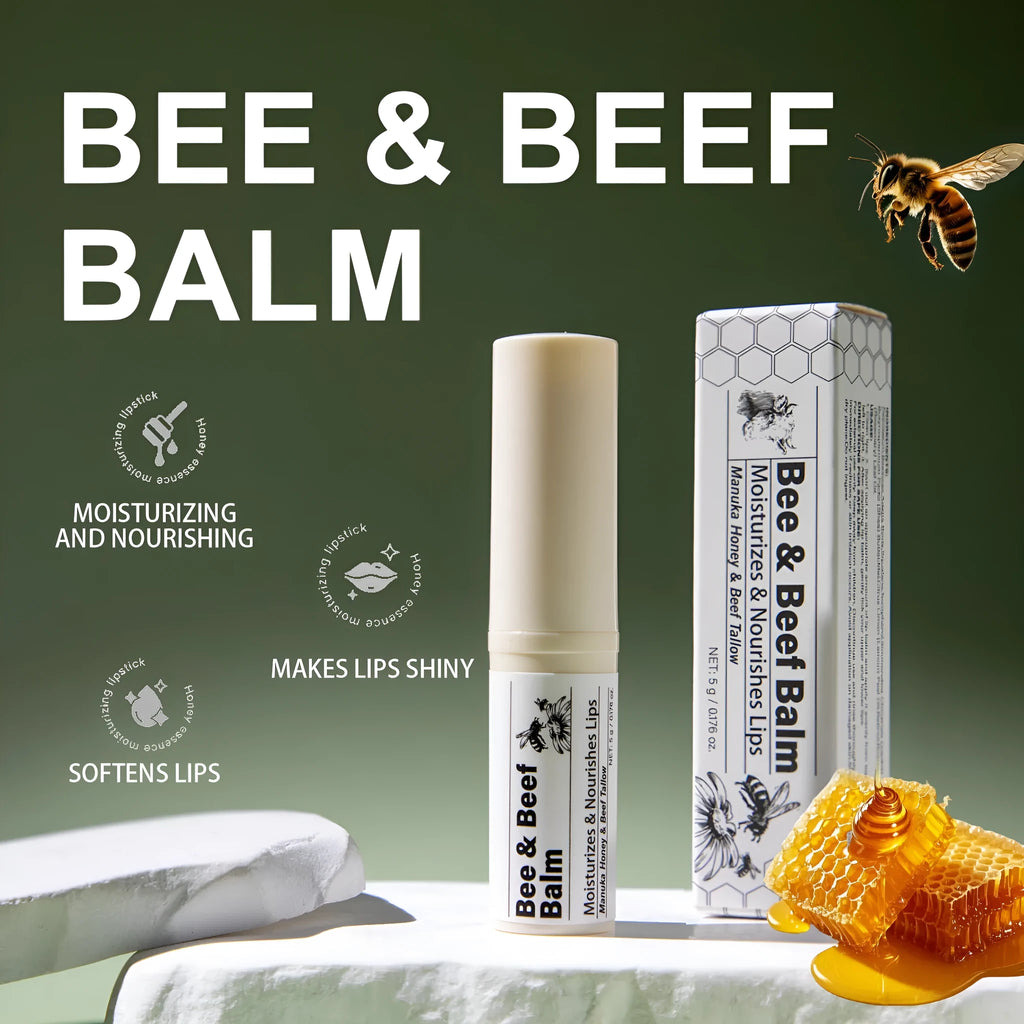 Beef Fat Lip Balm tin with organic butter, 5g content, style FPB020.
