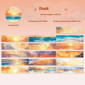 Set of six rolls of Japanese paper sky theme decorative washi tape in various colour designs.