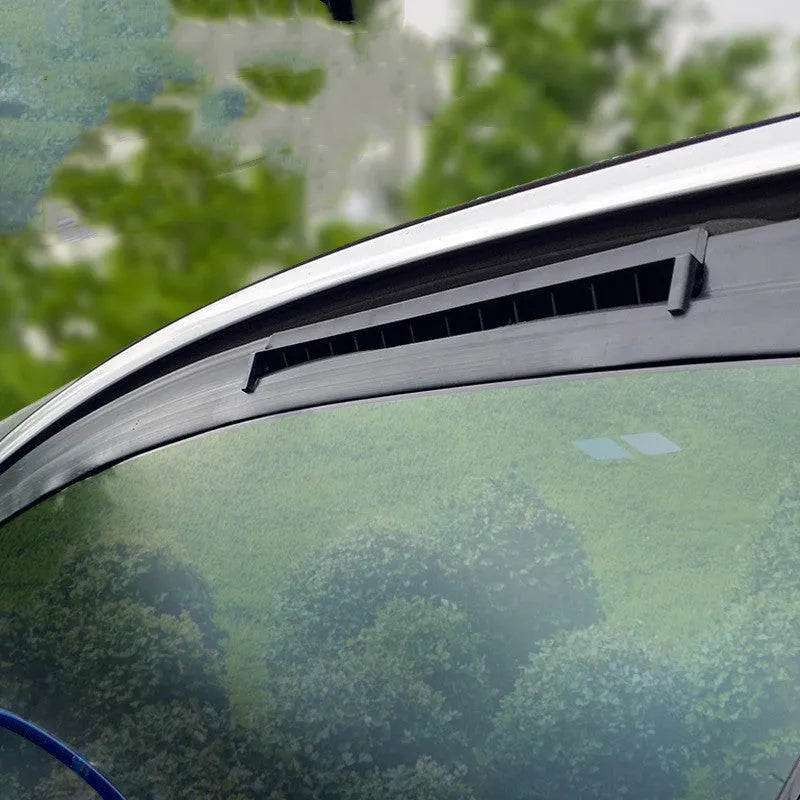 Black and white USB-powered car ventilation fan with 1.5m cable for vehicle odour reduction