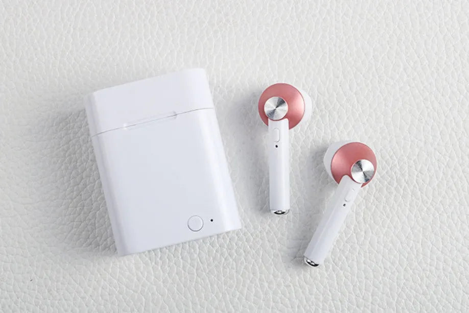 Sports Bluetooth wireless headset in black, silver, gold, red or rose gold colours with earbud design
