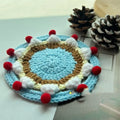 Wool cake coaster bag with 9cm diameter base for cupcakes and desserts