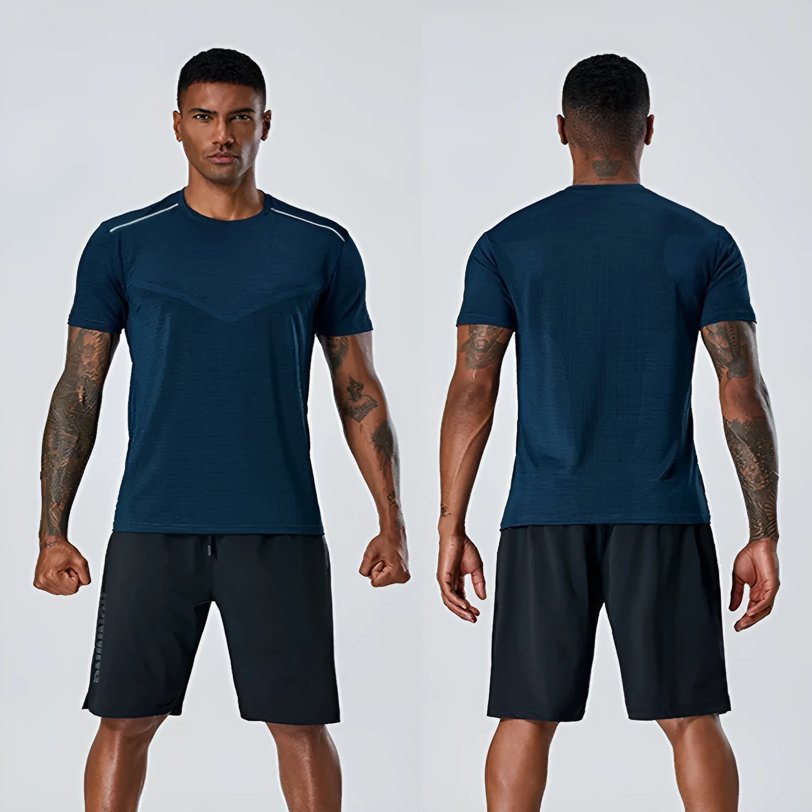 Quick-drying T-shirt for men and women in chemical fibre polyester blend, available in Army Green, Black, Dark blue, Green, Asian sizes M-4XL