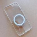 Epoxy resin airbag bracket with magnetic suction cup and ring for car phone mounting, shown in black colour option