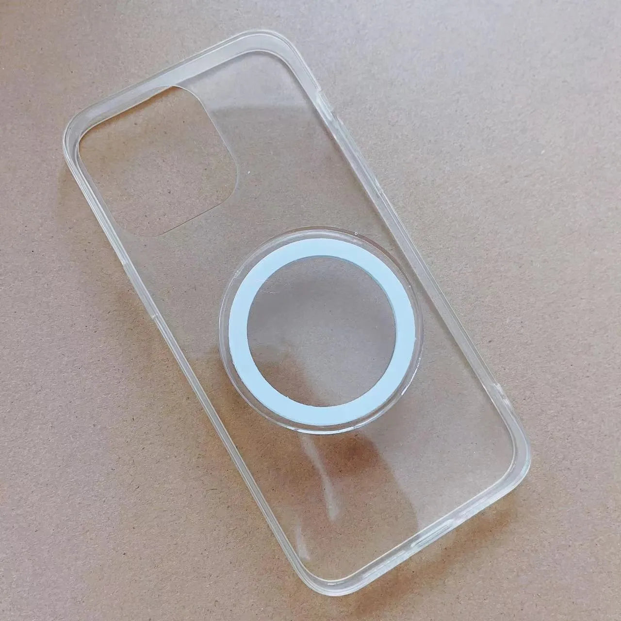 Epoxy resin airbag bracket with magnetic suction cup and ring for car phone mounting, shown in black colour option