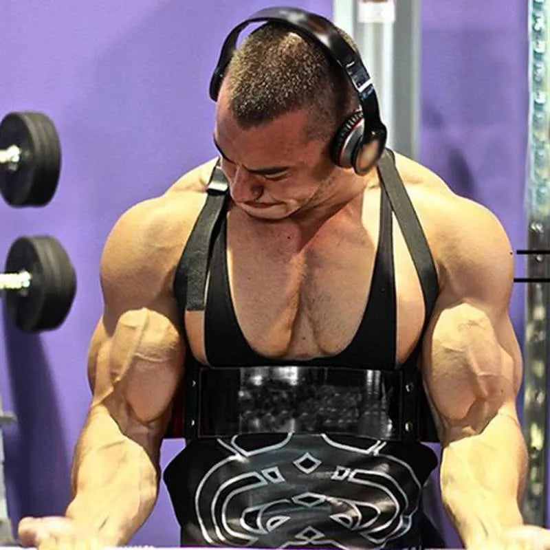 Black aluminum alloy biceps training board with nylon straps and elbow pads, 580x900mm
