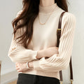 Slim fit half turtleneck shirt in spandex with sunk stripe pattern in blue colour