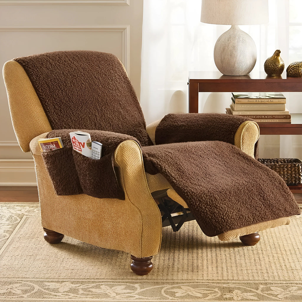 Universal sofa slipcover in lambswool colours for 55cm 64cm 71cm seat widths