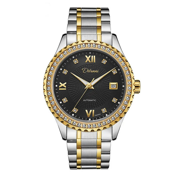 Fashionmonger men's waterproof automatic mechanical watch with luminous hands in business style design