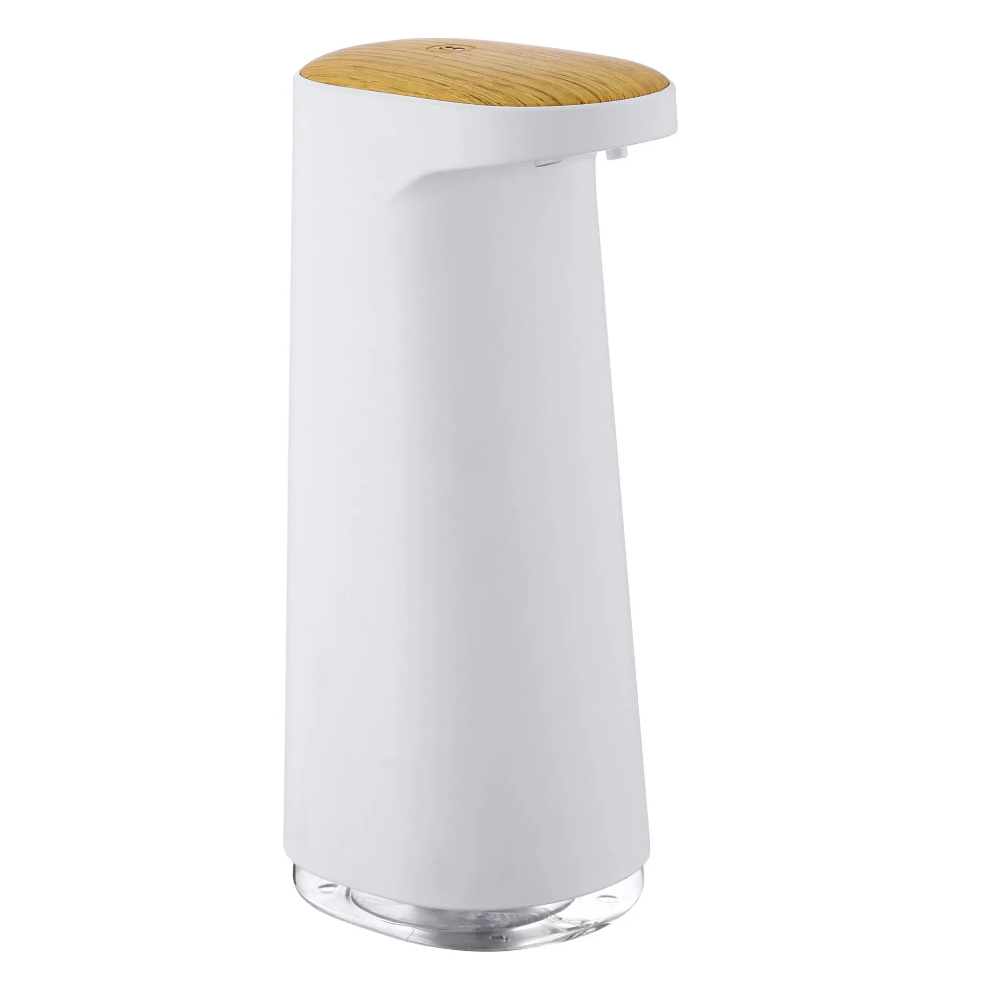White automatic foam soap dispenser with infrared sensor and USB charging port