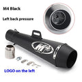 Universal M4 style motorcycle exhaust pipe in various colour finishes for large displacement bikes.