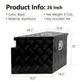 Black aluminium alloy toolbox with 26-inch T-casting case design for mechanics tools