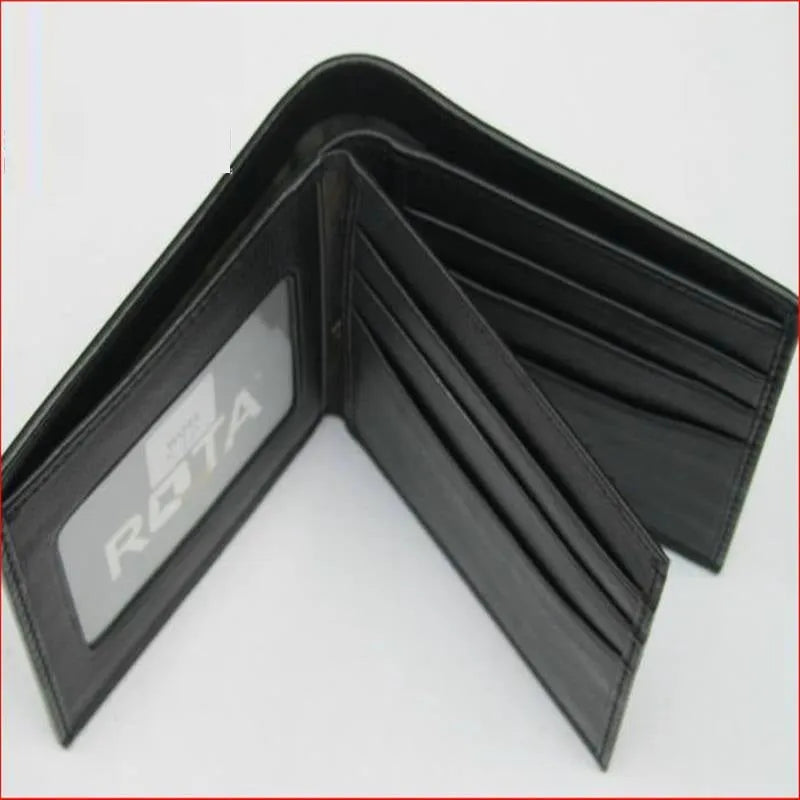 Genuine pearl fishskin cowhide leather wallet in a short horizontal square shape.