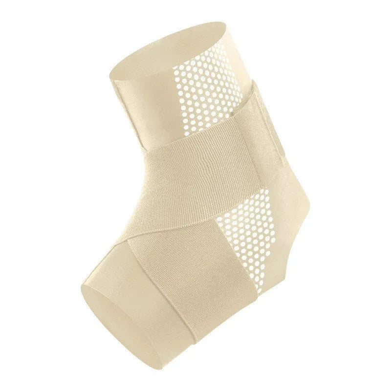 Black Lycra cloth ankle support for adult sports and rehabilitation.