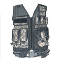Men's nylon camouflage tactical vest with magic tape and buckle straps, 50x60cm, one size, outdoor adventure gear
