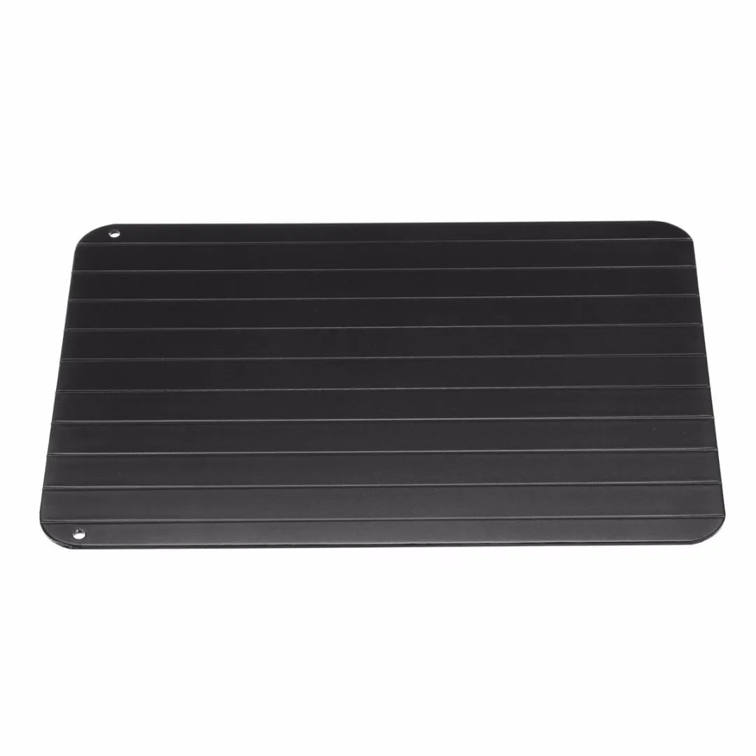 Black aluminum defrosting tray for thawing frozen meat without electricity