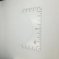 Transparent acrylic sewing patch ruler for T-shirt alignment measuring 10x6 inches