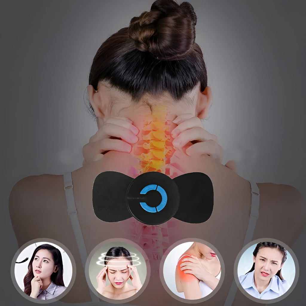 Black HQ-185 portable electric shoulder and neck massager with compact 15cm design