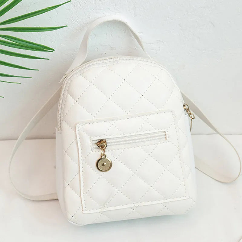 Korean style embroidered hard backpack for girls in pink with sandwich pocket