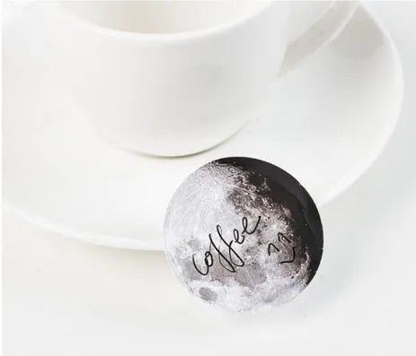 45 piece moon sticker set paper stickers 40mm width 40mm length for diary decoration