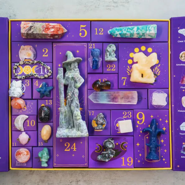 Halloween gift box with crystal and glitter decoration measuring 33.5cm wide