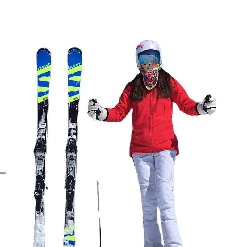Skiing bandage strap with hook and loop fastening and adjustable sled design in multiple colours