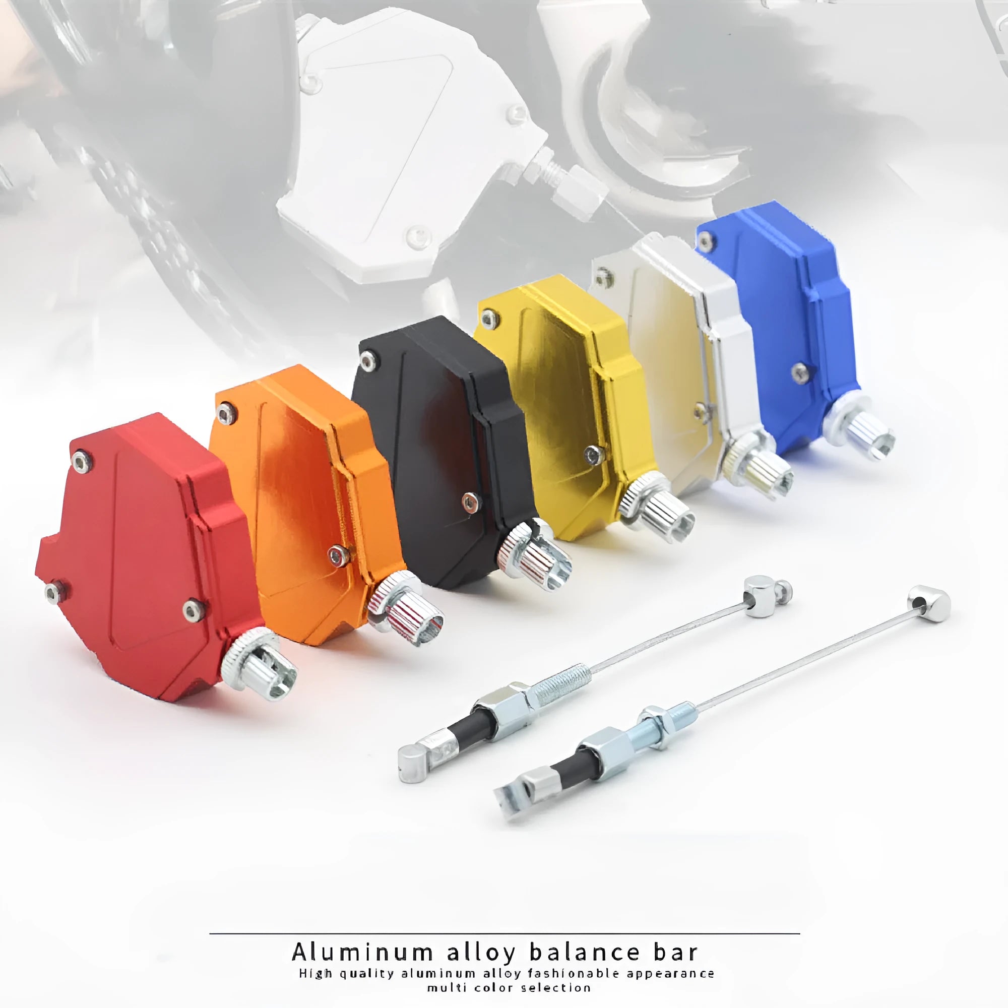 Aluminium motorcycle clutch labour-saving box and handle kit in choice of six colours.